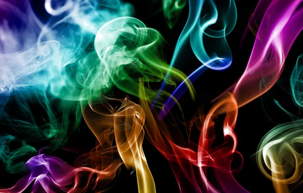 Цвета, абстракция, креатив, дым, smoke, colours