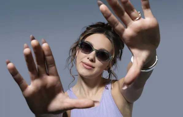Поза, модель, макияж, актриса, очки, Millie Bobby Brown, Милли Бобби Браун