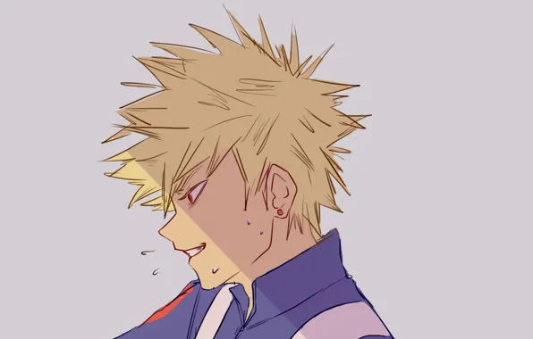 Фон, парень, блондин, My Hero Academia, Boku No Hero Academia, Моя Геройская Академия, Бакуго Катсуки