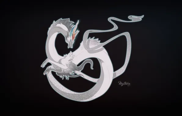 Дракон, Фон, Fantasy, Dragon, Mythology, Арт, Art, Фантастика