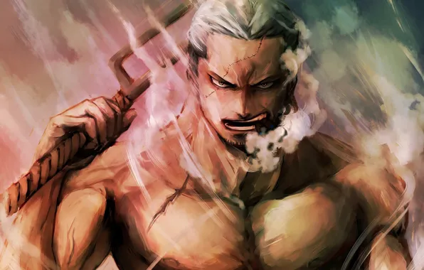 Аниме, пират, парень, One Piece