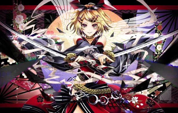 Взгляд, арт, vocaloid, юката, kagamine rin