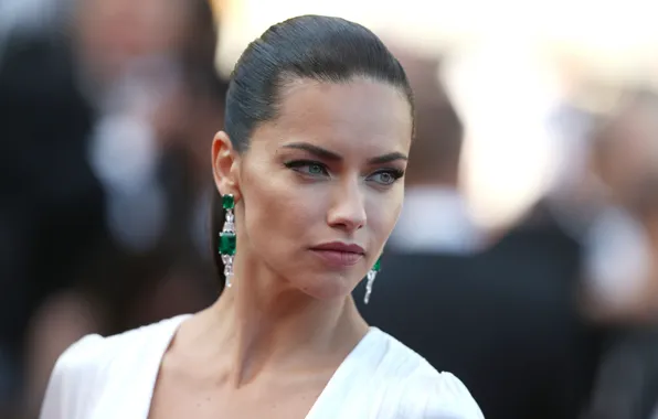 Взгляд, серьги, макияж, Адриана Лима, Adriana Lima, фотосессия, look, Hair