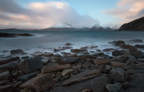 Море, пейзаж, горы