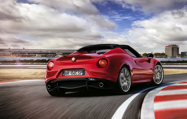 Alfa Romeo, Spider, Альфа Ромео, Задок, 2015, 4c