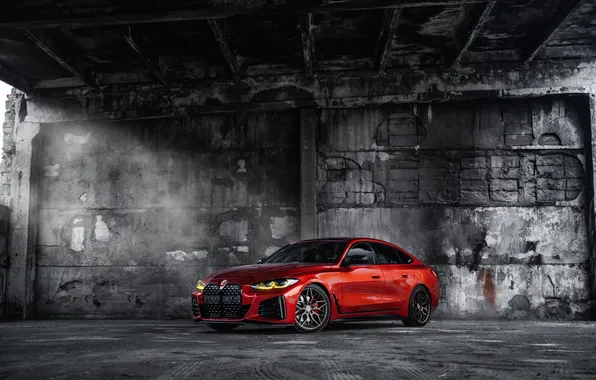 BMW, Light, Red, Building, Yellow Light, BMW M440, M440