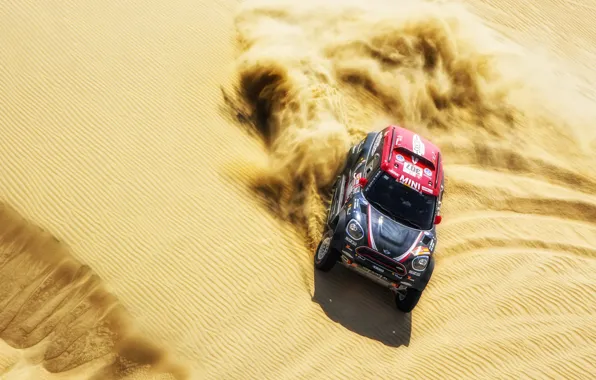 Песок, Mini, Спорт, Пустыня, Гонка, 307, Rally, Dakar