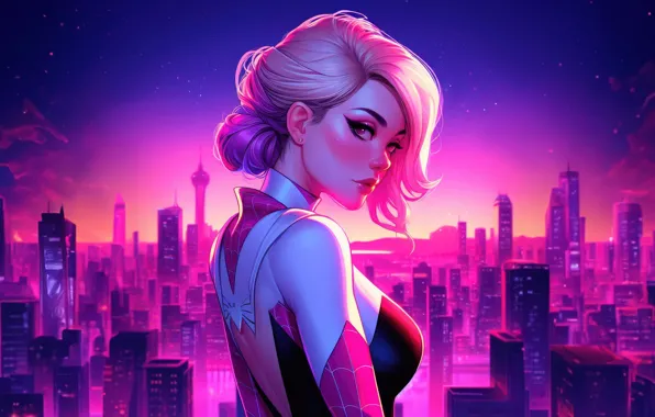 Skyscrapers, gwen stacy, among