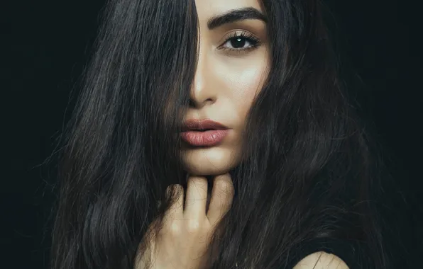 Взгляд, брюнетка, портретная фотография, Reza Mohammadi