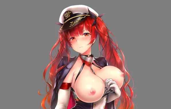 Girl, sexy, nipples, boobs, anime, beautiful, pretty, redhead