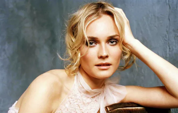 Взгляд, девушка, актриса, блондинка, красивая, Diane Kruger, blonde, фотомодель