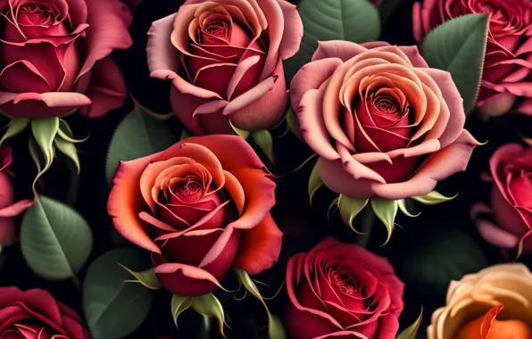Картинка цветы, розы, pink, flowers, beautiful, roses, buds