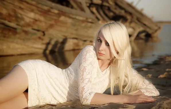 Девушка, поза, фон