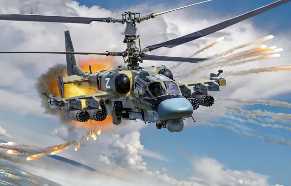 Картинка Россия, Ка-52, Боевой вертолёт, Ударный вертолет