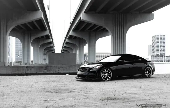 Infiniti, Black, G37, Vossen