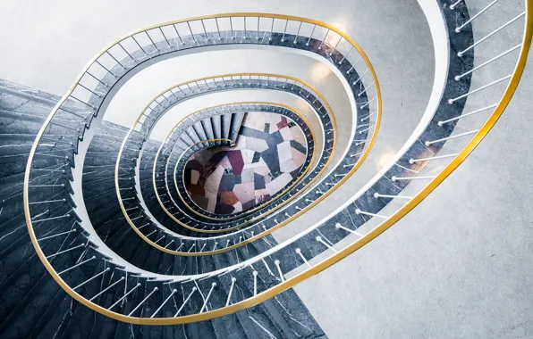 Картинка handrail, spiral, stair, staircase