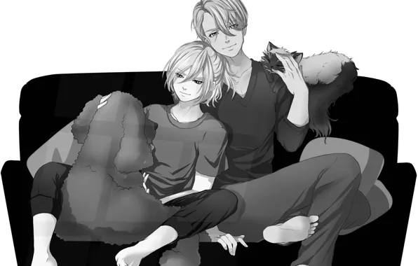 Спорт, аниме, арт, Юрий на льду, yuri on ice, Виктор Никифоров, Юрий Плеседский