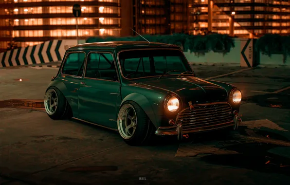Авто, Ночь, Игра, Ретро, Машина, Car, MINI, Sly Cooper