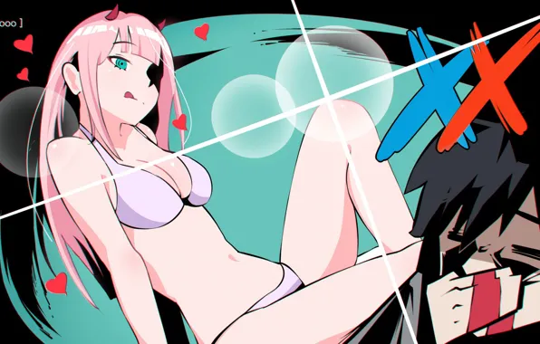 Девушка, Парень, Аниме, Darling In The Frankxx, Милый во Франксе