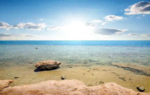 Песок, море, пляж, небо, берег, beach, sea, seascape