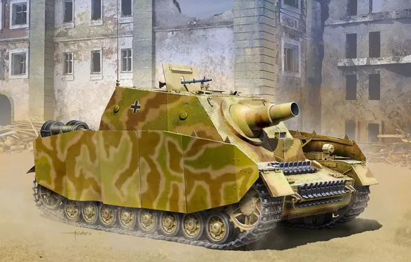 Германия, САУ, Sturmpanzer IV, Бронетехника