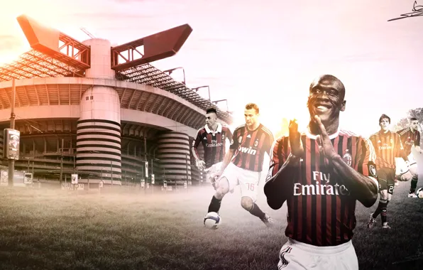 Wallpaper, sport, stadium, football, San Siro, Kaka, Stephan El Shaarawy, Andriy Shevchenko