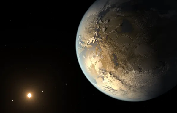 Картинка солнце, планеты, Земля, снимок, Кеплер