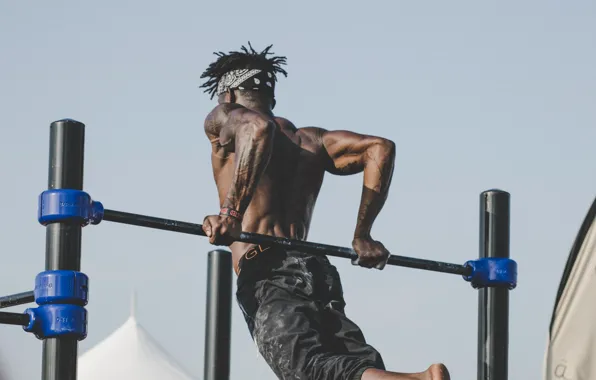Muscle, bar, men, back, workout, shoulders