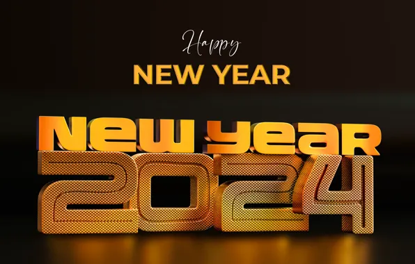 Цифры, Новый год, дата, композиция, 2024, Новый 2024 год