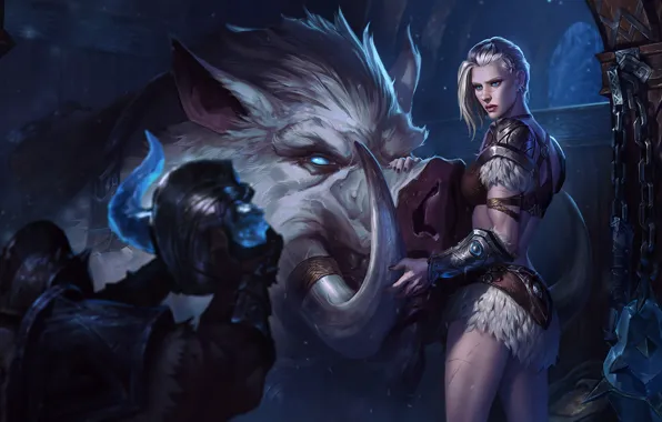 Шлем, Арт, Кабан, Splash, League of Legends, LoL, Artwork, Лига Легенд