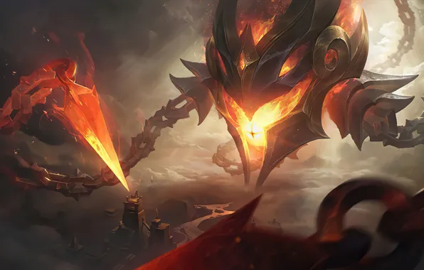 Существо, демон, League Of Legends, Vel'koz, щепи