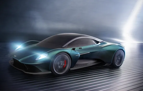 Машина, свет, Aston Martin, фары, спорткар, Vanquish, Vision concept