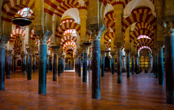 Картинка арка, мечеть, Испания, колонна, Кордова, мексита