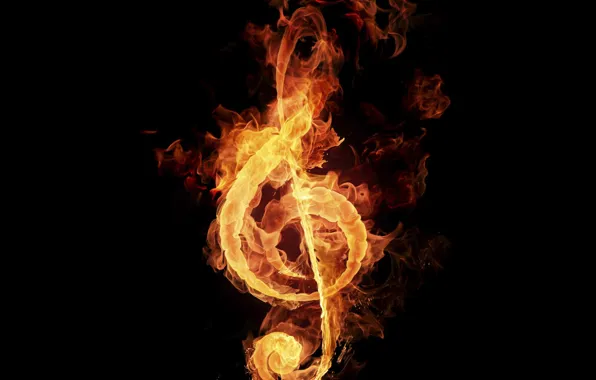 Огонь, пламя, нота