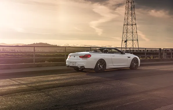 BMW, White, Forged, Convertible, Wheels, Rear, Strasse