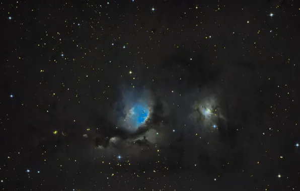 Туманность, Орион, Messier 78, в созвездии, отражательная