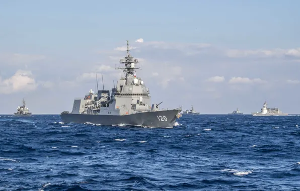 Океан, Море, Волны, Морские силы самообороны Японии, Силы самообороны Японии, Эскадренные миноносцы типа «Асахи», Сирануи …