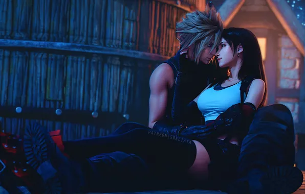 Cloud, tifa lockhart, final fantasy 7