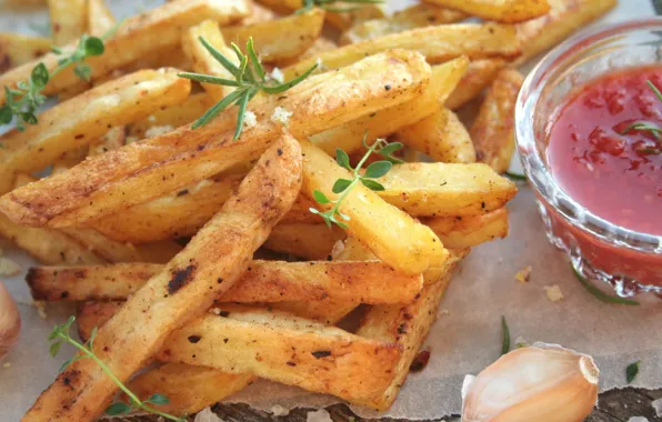 Соус, картофель, фри, аджика