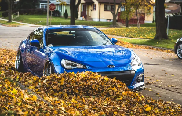 Subaru, Subaru BRZ, жёлтые листья