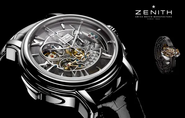 Часы, black, Watch, Zenith