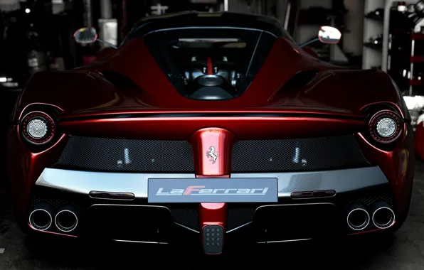Картинка Красный, Авто, Черный, Машина, Ferrari, LaFerrari, Gran Turismo Sport