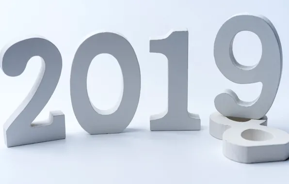 Цифры, Новый год, 2019