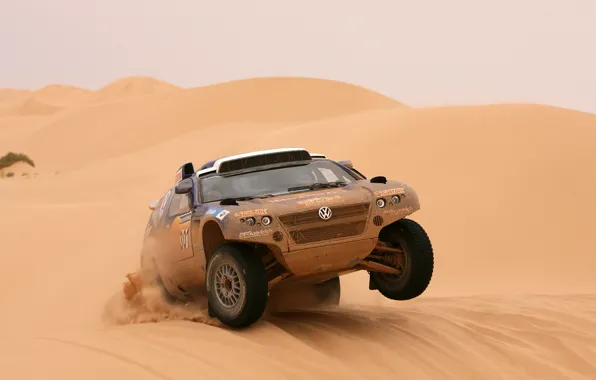 Volkswagen, пески, Touareg Race