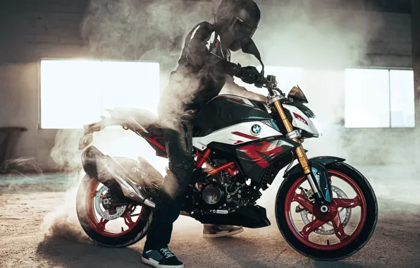 BMW, smoke, motorcycle, BMW G 310 R