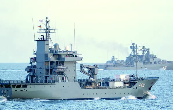 Противолодочный корабль, БПК Вице-адмирал Кулаков, корабль обеспечения ВМС Германии FGS Werra
