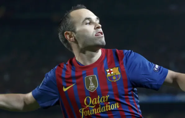 Футбол, Барселона, Football, Barcelona, Spain, Футболист, Andres Iniesta, Андрес Иньеста