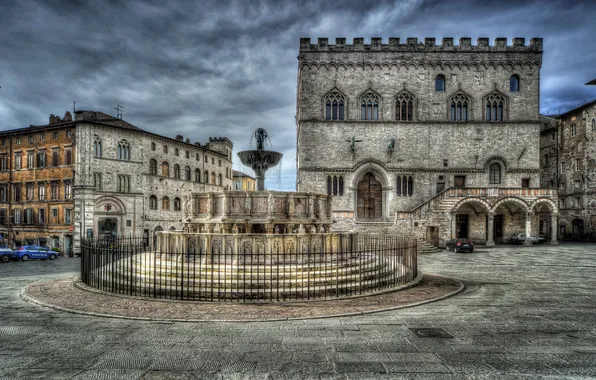 Italy, Umbria, Perugia, Fontana Maggiore