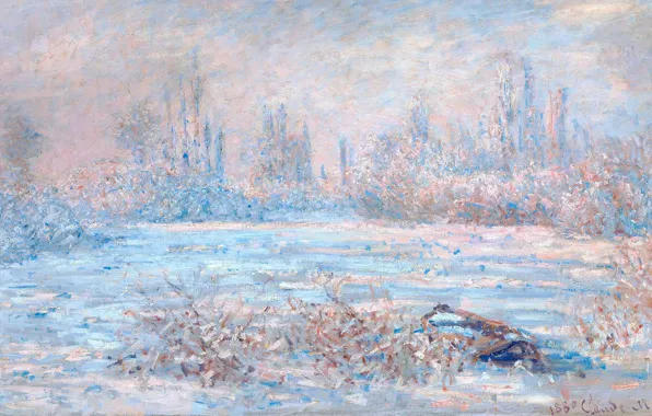 Пейзаж, картина, Claude Monet, Клод Моне, Ле Живр