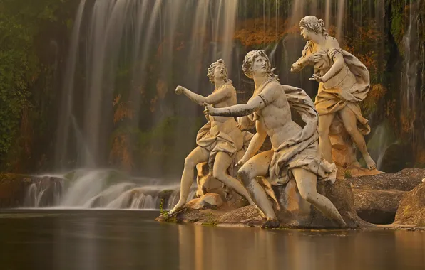 Италия, фонтан, скульптура, Королевский дворец, Кампания, Казерта
